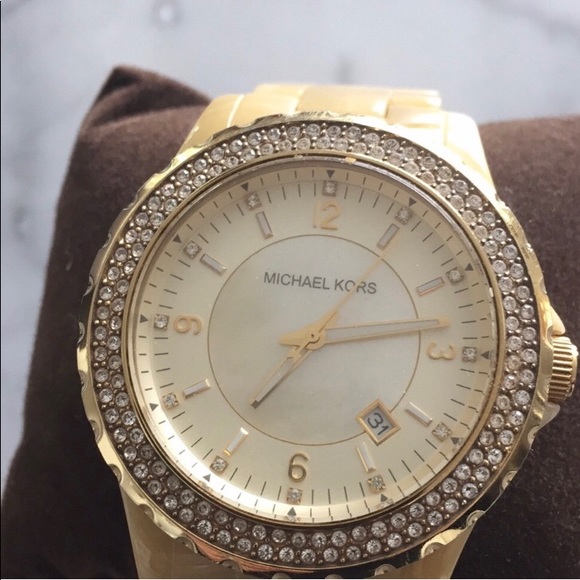 COPY - Michael Kors Tan & Gold Watch - Picture 3 of 7